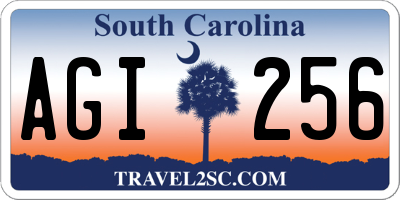 SC license plate AGI256