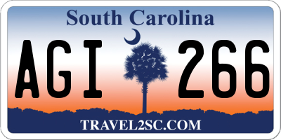 SC license plate AGI266