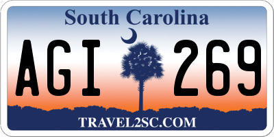 SC license plate AGI269