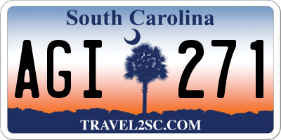 SC license plate AGI271