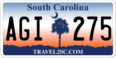 SC license plate AGI275