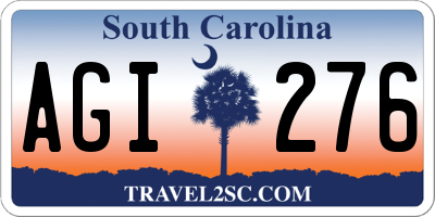 SC license plate AGI276