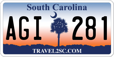 SC license plate AGI281