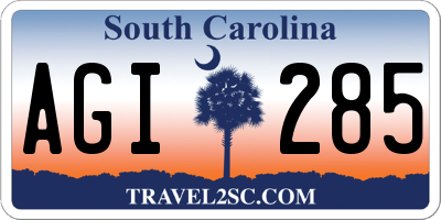 SC license plate AGI285