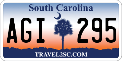 SC license plate AGI295