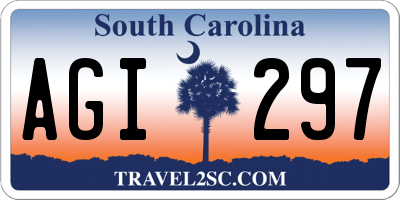 SC license plate AGI297