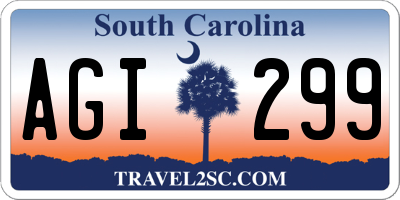 SC license plate AGI299