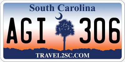 SC license plate AGI306