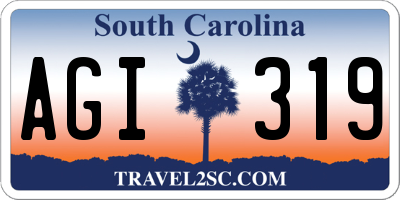 SC license plate AGI319