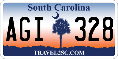 SC license plate AGI328