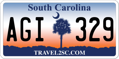SC license plate AGI329