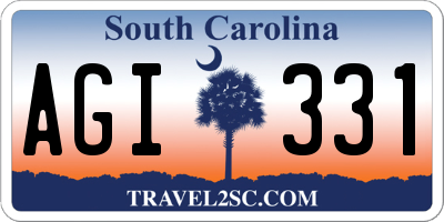 SC license plate AGI331