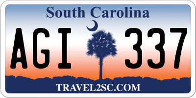 SC license plate AGI337
