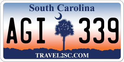 SC license plate AGI339