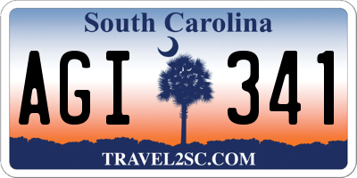 SC license plate AGI341