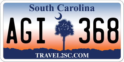 SC license plate AGI368