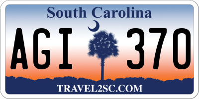 SC license plate AGI370
