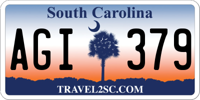 SC license plate AGI379