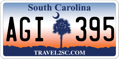 SC license plate AGI395
