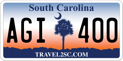 SC license plate AGI400