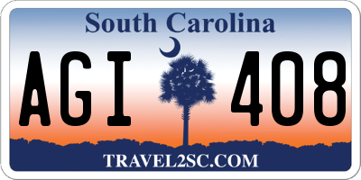 SC license plate AGI408