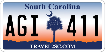 SC license plate AGI411