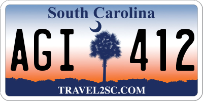 SC license plate AGI412