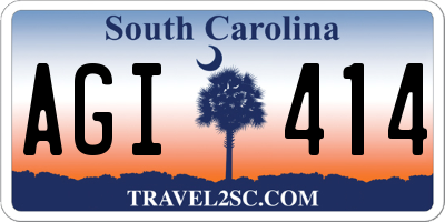 SC license plate AGI414
