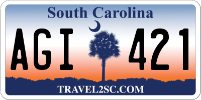 SC license plate AGI421