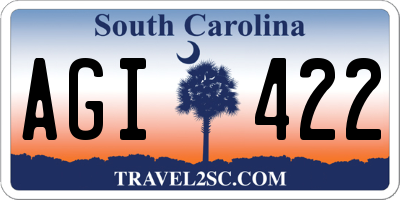 SC license plate AGI422