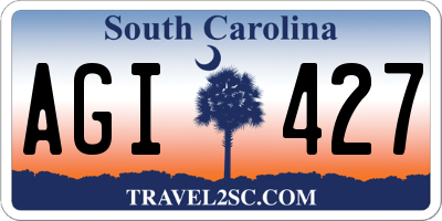 SC license plate AGI427