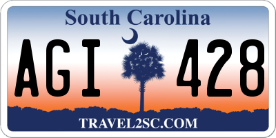 SC license plate AGI428