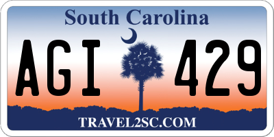 SC license plate AGI429