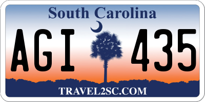 SC license plate AGI435