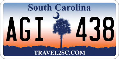 SC license plate AGI438