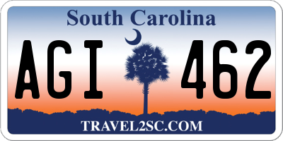 SC license plate AGI462