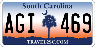 SC license plate AGI469