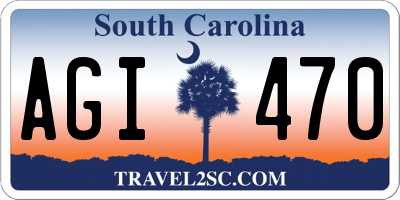 SC license plate AGI470