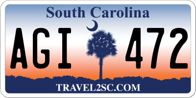 SC license plate AGI472