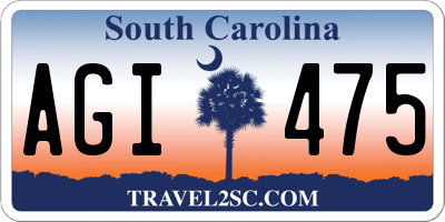 SC license plate AGI475