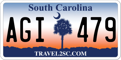 SC license plate AGI479