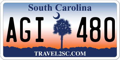SC license plate AGI480
