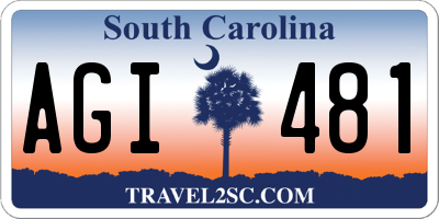 SC license plate AGI481