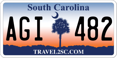 SC license plate AGI482