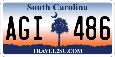 SC license plate AGI486