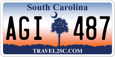 SC license plate AGI487