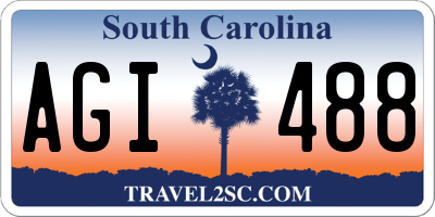 SC license plate AGI488