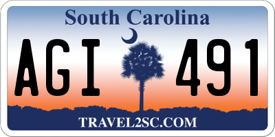 SC license plate AGI491