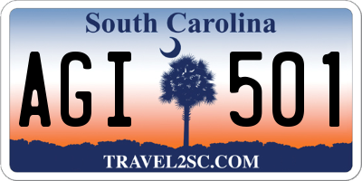 SC license plate AGI501
