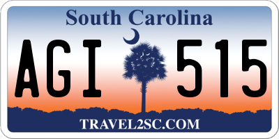 SC license plate AGI515